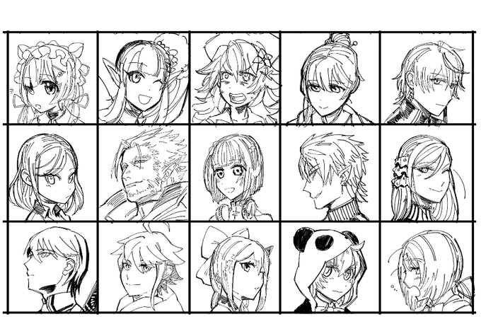 2日目追加 #にじさんじ五十音順に描いたら童田明治の時には画力上がってる説 