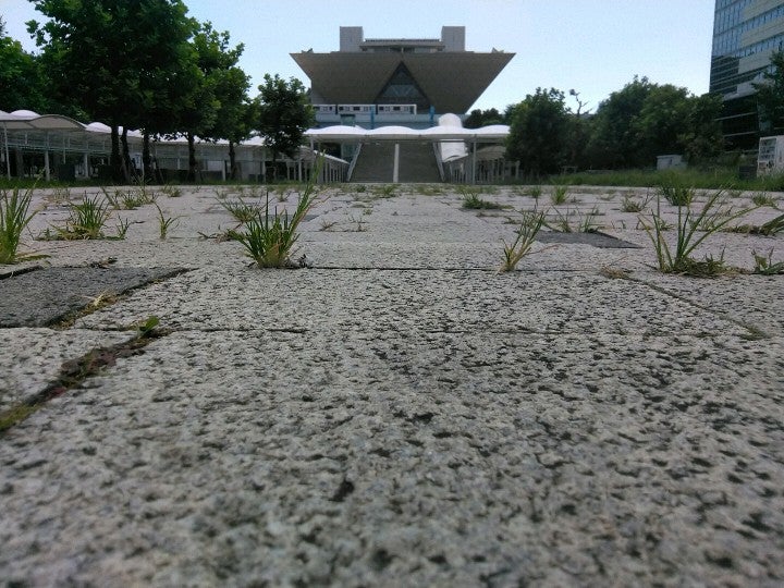 コミケなどが中止で東京ビッグサイト周辺に草生える 暑い中草むしりしている業者の方を発見 こんな方に支えられてる 手作業か Togetter