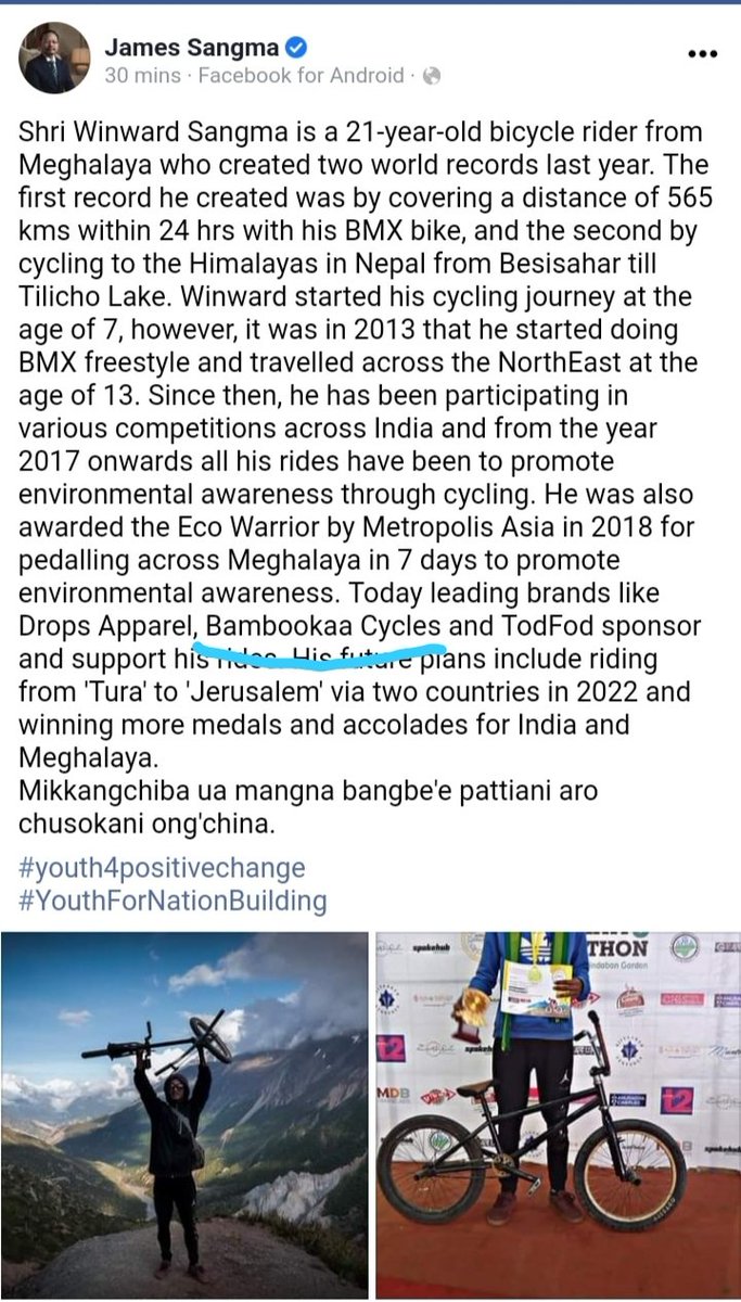 BambookaaCycle's tweet photo. Proud to be a part of creating history ... #bambookaa #cycling #50by30 #bikersunite #cycle #ecowarriors #bamboo #SmartCity #shortcommute #lastmile #greenrevolution #sustainability #urbanplanning #Cycleinfrastructure #solutionnotpollution #SmartGlide #pedelec #NexGenCycling https://t.co/cHRtbEGcO0