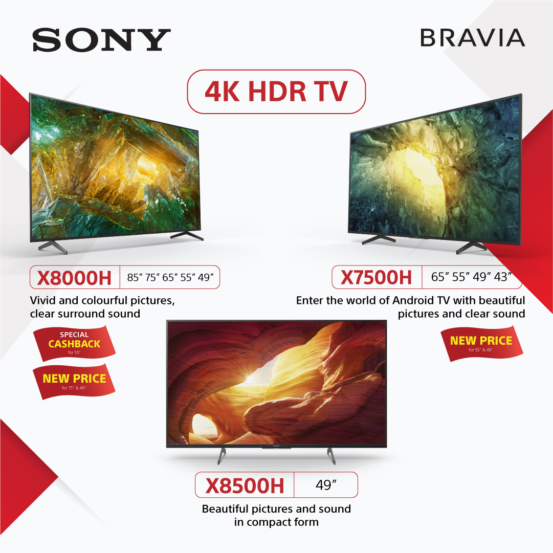 SonyIndonesia's tweet photo. Ini saatnya Anda mendapatkan kesempatan untuk memiliki TV Sony Bravia dengan promo spesial cashback hingga 3 juta Rupiah!
Promo ini hanya berlaku sampai dengan tanggal 6 September 2020.
#StayWithSony #SonyExperience #SonyBravia #AugustPromotion #SonyIndonesia https://t.co/fsf5JJzbhh