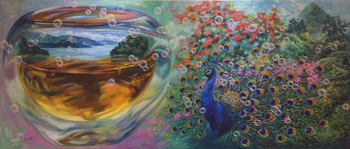 DrawsArtTaiwan's tweet photo. Besides the artwork Magic, there is an artwork first landing at the last solo-exhibition.
Didn't you notice that? Artist Suechien Chuo draw her home town memories in the painting. What do you see? Write down the answer to tell us!
#卓淑倩 #SuechienChuo
#油彩 #oilpainting https://t.co/lz06DMx86X
