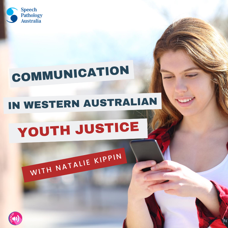 SpeechPathAus's tweet photo. In this week's episode of the Speak Up podcast, speech pathologist Natalie Kippin talks about communication difficulties and differences in WA youth justice. Natalie is interviewed by our own Mary Woodward (@_marywoodward). #WeSpeechies #SLPeeps 
https://t.co/IR2Uj7q8xy https://t.co/Xegm8QCHPi