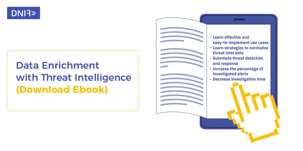 dnifHQ's tweet photo. In this ebook, we share with you some effective use cases and integration strategies to help you integrate and normalize threat intelligence data within your security analytics platform:
https://t.co/quj86SeJ2D
#ebook #preventivesecurity #threatintelligence #dnif https://t.co/H558YTWuBt
