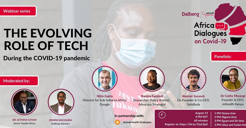 Panelists during #AfricaDialogues webinar series on: The Evolving Role of tech During #covid19pandemic happening tomorrow from 4pm EAT will be, <a href="/nitin_gajria/">Nitin Gajria</a>, <a href="/NiNanjira/">Nanjira</a>, <a href="/ASussock/">Alastair Sussock</a> &amp; <a href="/drcmwangi/">Dr. Cathy Kamanze</a>

Register at: bit.ly/31pLSpD to join this meaningful dialogue.