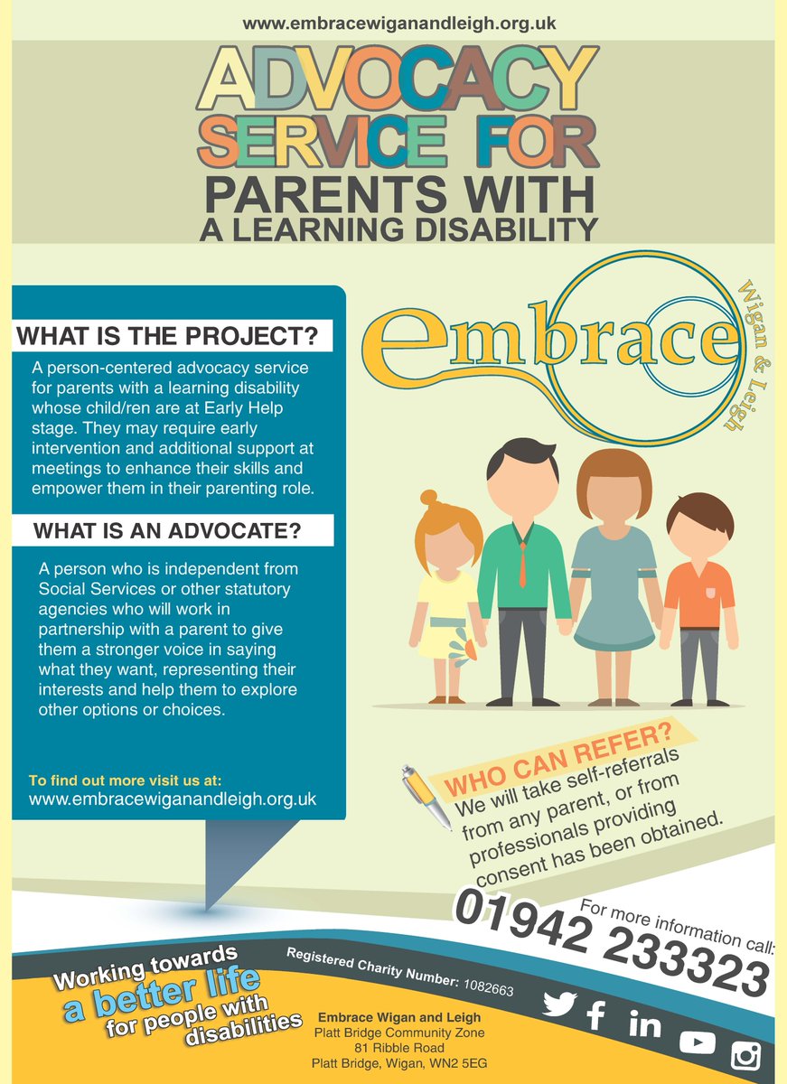 Did you know we provide a bespoke advocacy service for parents who have a learning disability? A parent we advocated for said: "I felt more confident and able to say what I thought". If you know someone who would benefit from our support make a referral via our website today.