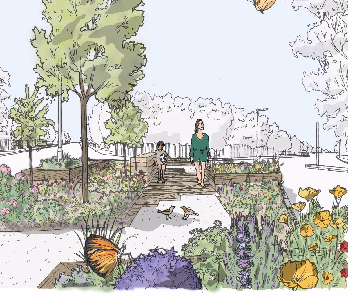Labourstone's tweet photo. @WFCouncil has commissioned @HUTArchitecture &amp; @HOSLandscapes to transform a traffic island in #LeytonstoneE11 as part #MakingPlaceswf. #ForestGarden will be a vibrant, planted space for residents to enjoy, enhancing biodiversity &amp; attracting pollinators. https://t.co/jo81RNGXOy https://t.co/OsFgGMmSOl