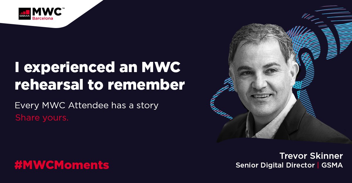 We're starting our journey to #MWC21 by celebrating your stories from years past. Every attendee has a story, here's <a href="/TrevorSkinner/">@trevorskinner.com on bsky</a>'s 👉 gsma.at/3gSsmsf

 Share yours with #MWCMoments and tag <a href="/GSMA/">GSMA</a> to be featured.