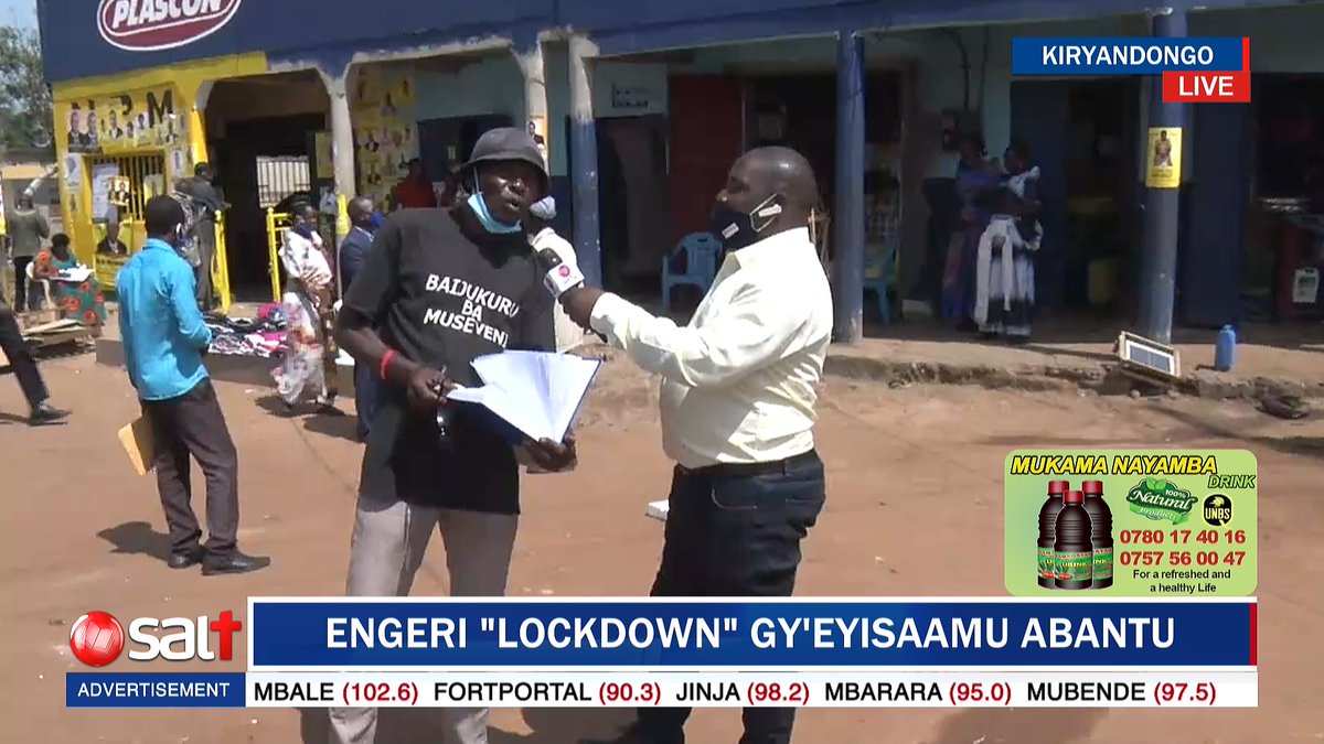 SaltTvUganda's tweet image. On Air - #LockDownExperience with Robert Mutebi 
stream live facebook.com/Salttelevision…