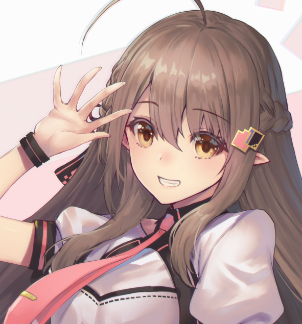 「3D化&新衣装発表時の衝撃は今でも覚えている・・!
栞桜ちゃん超かわいい
 #さ」|桜河ゆうのイラスト