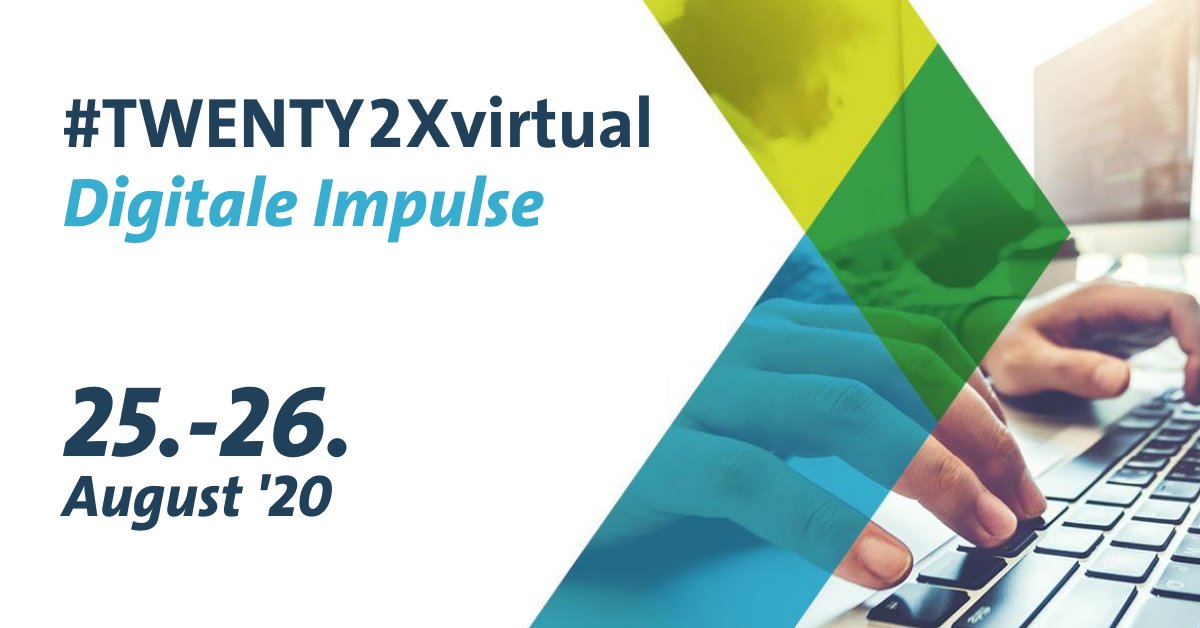 TWENTY2X_HAJ's tweet photo. Weiter geht’s mit #TWENTY2Xvirtual 🎙️💻 

Gemeinsam mit unseren Partnern @BVMWeV und DATABUND haben wir das Programm mit brandaktuellen Themen für unsere August-Webinare zusammengestellt. #Mittelstand #Digitalisierung 

Meldet euch jetzt an ➡️ https://t.co/JPcboIOppW https://t.co/sxdO3KakU3