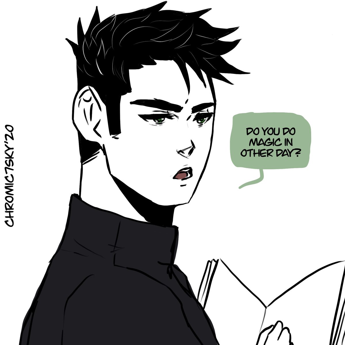 chrome_se7en's tweet photo. What a questionable decision, son 😂 #damirae #damianwayne #ingramwayne #ingowayne #batling #dc #procreate #ArtistOnTwitter https://t.co/IHT2IyQBzh