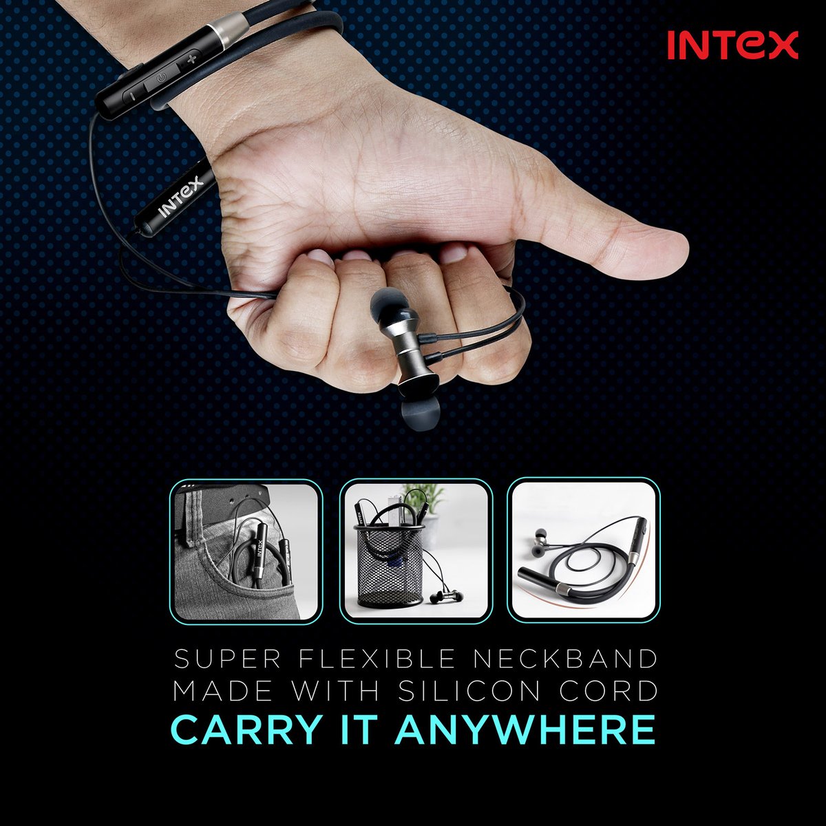 IntexBrand's tweet photo. A neckband that won't restrict you anymore. #MusiqueFlexi is super flexible and you can store it how you like!
Head to your nearest #Intex retail store to shop now.
#IntexTechnologies #technology #technologyofindia #Lifestyle #TrendUpdates #LatestInTech #NewLaunch https://t.co/dvW2qSNA7s