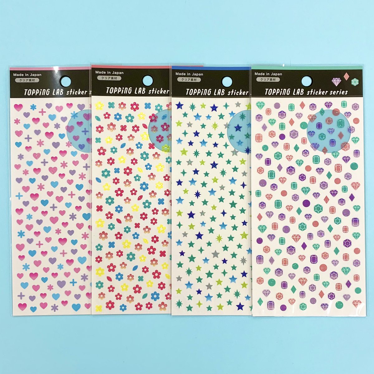 Gaia Co Ltd Twitterren こちらも第一弾で発売され 先程のシールと同じ使いやすいモチーフなのですが 素材が違います クリア素材 ホログラムラミネートの加工が施されており キラキラの透け感がとってもかわいいです 使う場面や気分によって 使い分けて