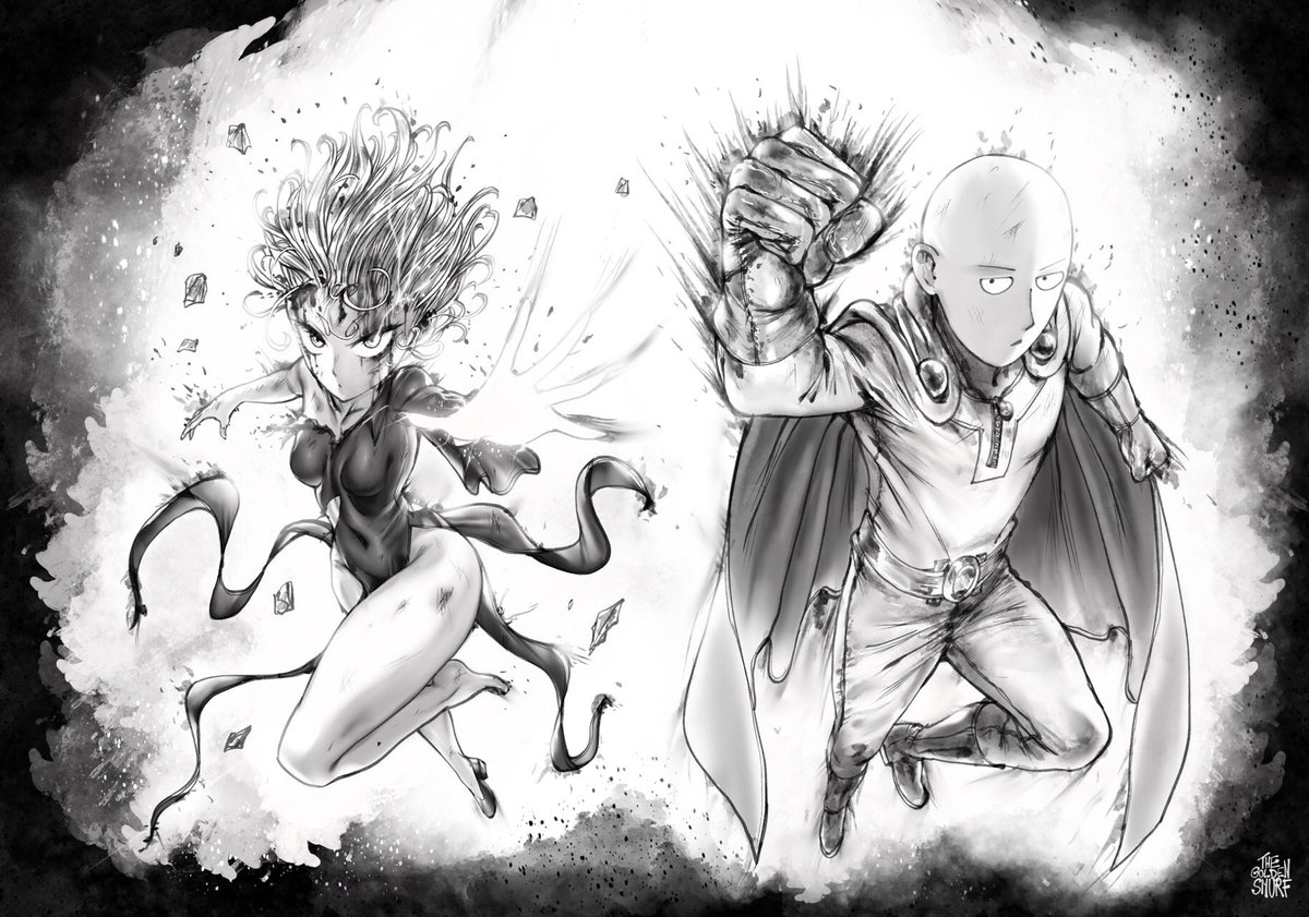 I drew Tatsumaki & Saitama. 