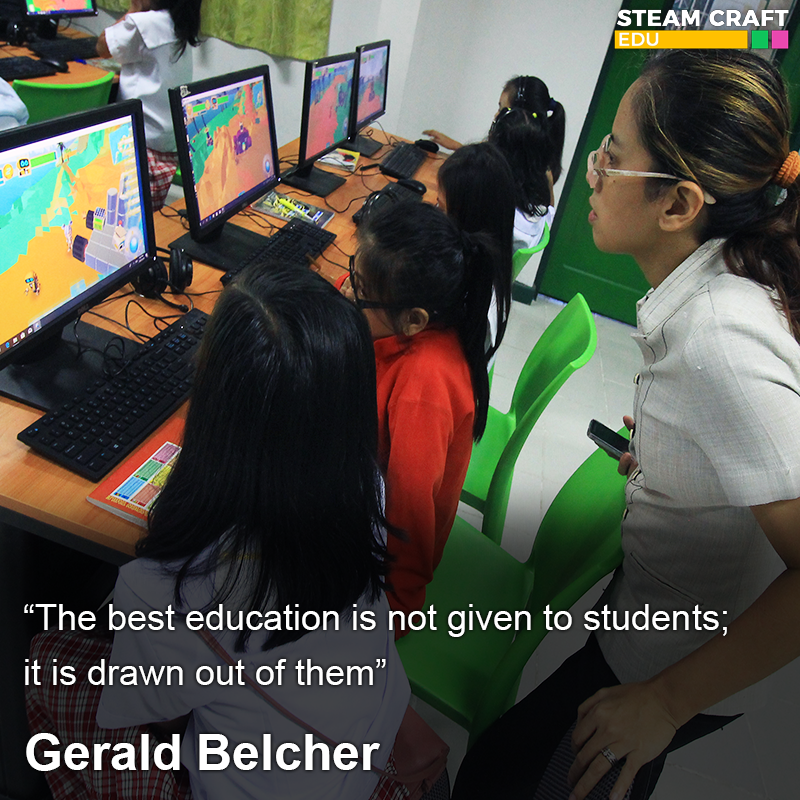 SteamcraftEdu's tweet photo. Teachers can bring out the best of their students and prepare them for the future to come. #STEAMeducation and #GameBasedLearning can help teachers achieve that with their students. https://t.co/c7cY27C5GM