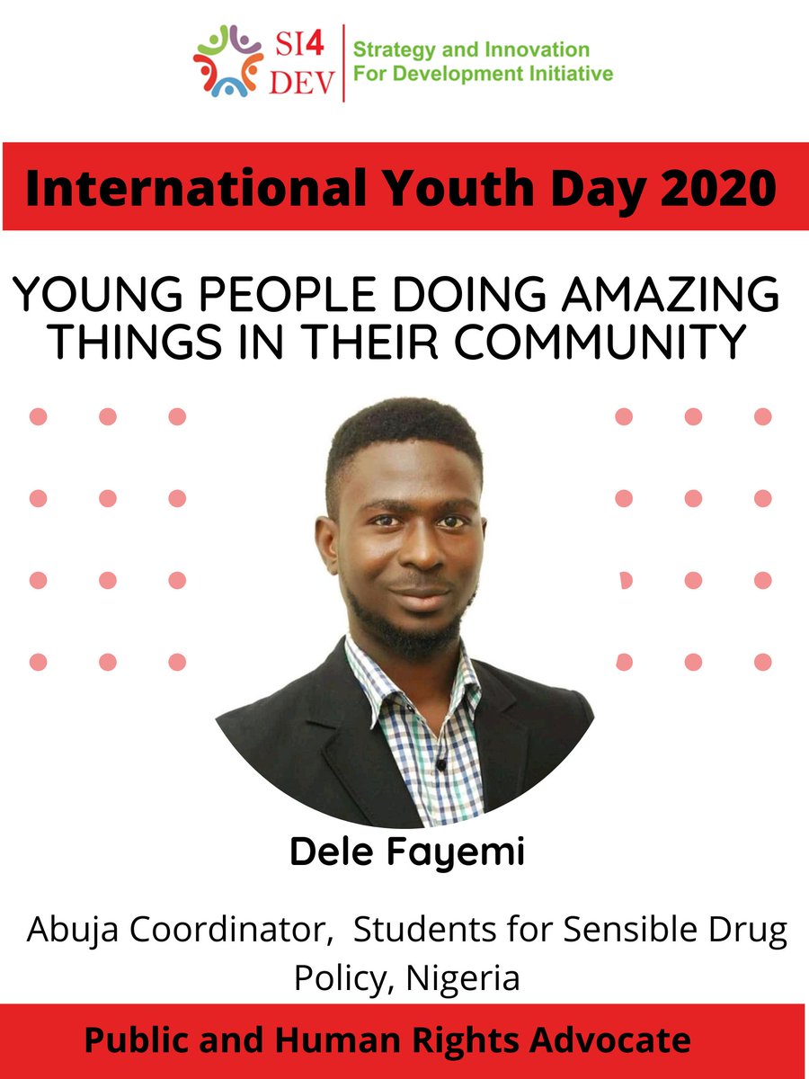 si4dev's tweet photo. Read how @deleprof1 is doing amazing things in his community https://t.co/lGyQeKz4Ek
#SI4DEV #IYD2020 #UNSDGgoals #UN4Youth #UNDESAsocial #youthday https://t.co/UrFUNp6VEH