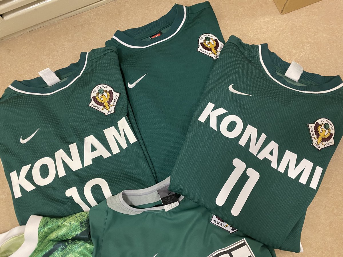 BIG (XL, 2XL) TOKYO VERDY vintage shirts coming right here. FIVE very rare shirts. Probably all player-prepped, worn but no proof, all in BIG sizes... see thread for details on each shirt. The three top row shirts are all LONG sleeves (not sold to public?)