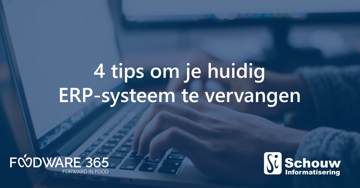 Tijd om je huidig ERP te vervangen! Een mooie stap in het optimaliseren van je bedrijfsprocessen en het optimaal gebruiken van je IT-systemen. In dit artikel geven we je vier tips om je huidig ERP-systeem succesvol te vervangen. schouw.org/nl/actueel/act… #erp #forwardinfood