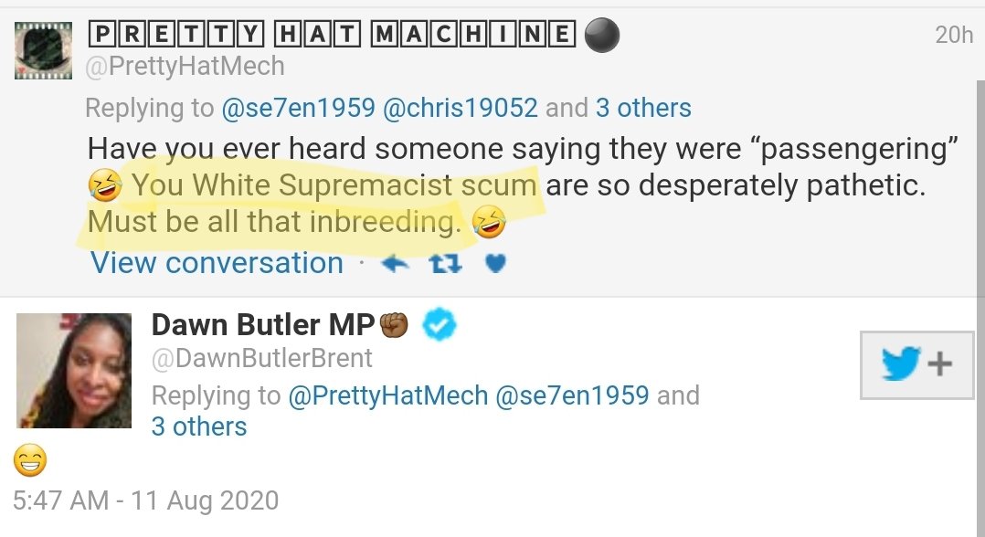 This is what racism looks like.

Dawn Butler has just confirmed herself a racist.

Imagine if the comment had been in reference to the Pakistani Muslim (Islamic) community. There would be no question that it was racist.

#LabourRacism