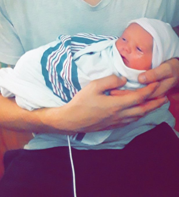 My moon pie I cant wait till I can hold my grandbaby... We hung out in the parking lot of hospital because