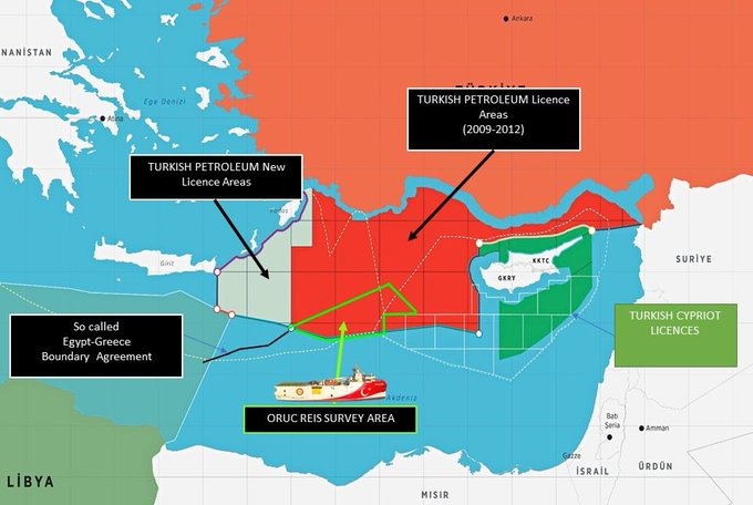 PoliticNewss2's tweet photo. The agreement signed between #Greece &amp; #Egypt is based on a partial delimitation as Meis Island and part of the coast of Rhodes have not been included...Egypt has refused Greek pressure on Kastelorizo in a bid to avoid a confrontation with #Turkey.  #MediterraneanSea  #NAVTEX https://t.co/pwgqnzQd0q