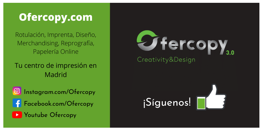 ofercopy's tweet image. Sigue toda la actualidad de Ofercopy en las redes sociales
(Instagram, Facebook y Youtube) y también a través de nuestro sitio web ofercopy.com. #Rotulación #Imprenta #IdentidadCorporativa #Madrid