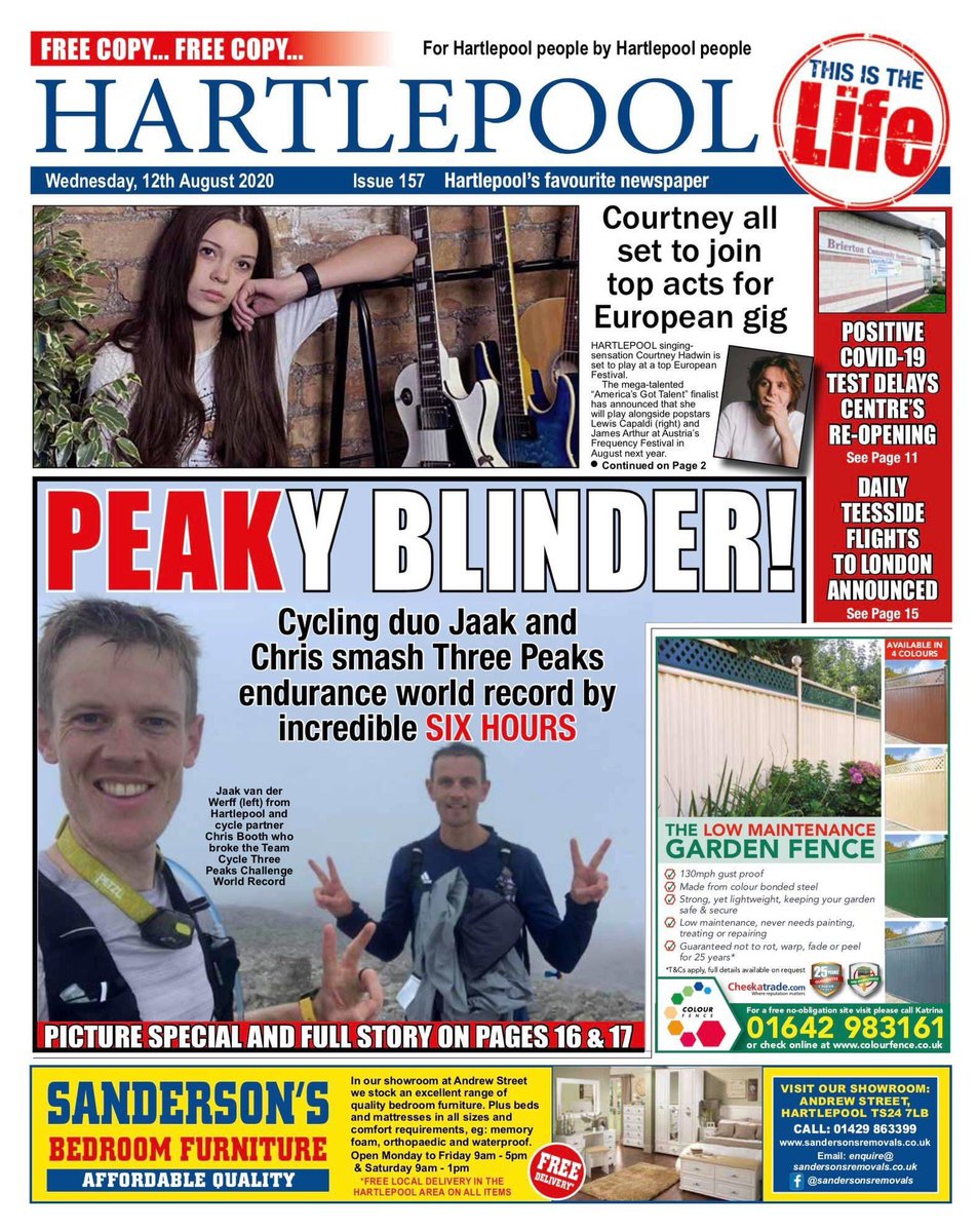 Issue 157 of Hartlepool Life is out now! Featuring a <a href="/courtneyhadwin/">Courtney Hadwin</a> update and a new world record! #hartlepool #northeast #courtneyhadwin