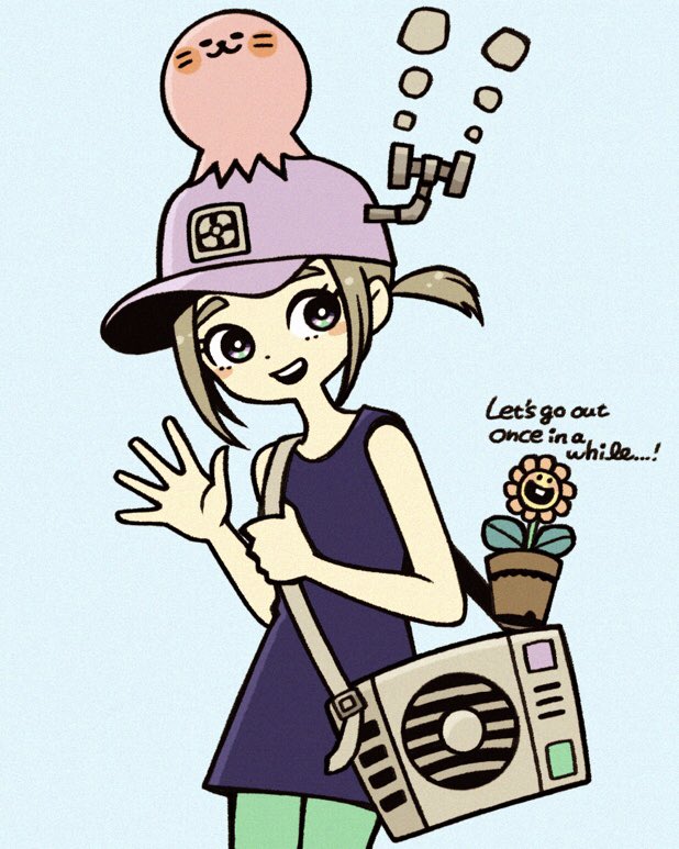 「室外機カバン 」|北極まぐのイラスト