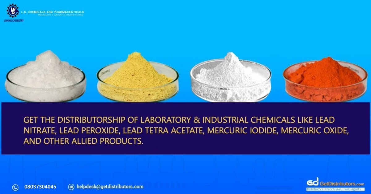 getdistributors's tweet photo. Get the #distributorship of Laboratory & Industrial #Chemicals, under the ๐ฏ๐ฟ๐ฎ๐ป๐ฑ ๐ป๐ฎ๐บ๐ฒ ๐.๐ฆ ๐๐ต๐ฒ๐บ๐ถ๐ฐ๐ฎ๐น๐ & ๐ฃ๐ต๐ฎ๐ฟ๐บ๐ฎ๐ฐ๐ฒ๐๐๐ถ๐ฐ๐ฎ๐น๐. To grab this #BusinessOpportunity, share your contact number with us.
#LabChemicals #IndustrialChemicals #LaboratoryChemicals https://t.co/vyQVa11z9u