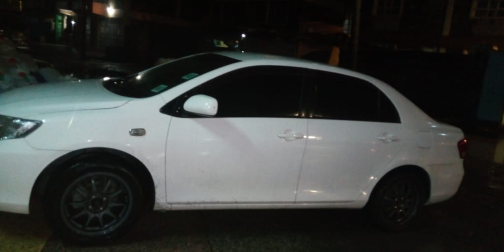 amarudeep's tweet photo. *STOLEN CAR*

A Toyota Axio belonging to a friend, KCM 865U was stolen yesterday night from the parking lot, in Umoja Area, Nairobi County. If you come across it, please report to the nearest police. Help us recover the vehicle;retweet widely.@RoadAlertsKE , @Ma3Route https://t.co/ITsNDQr7Xz