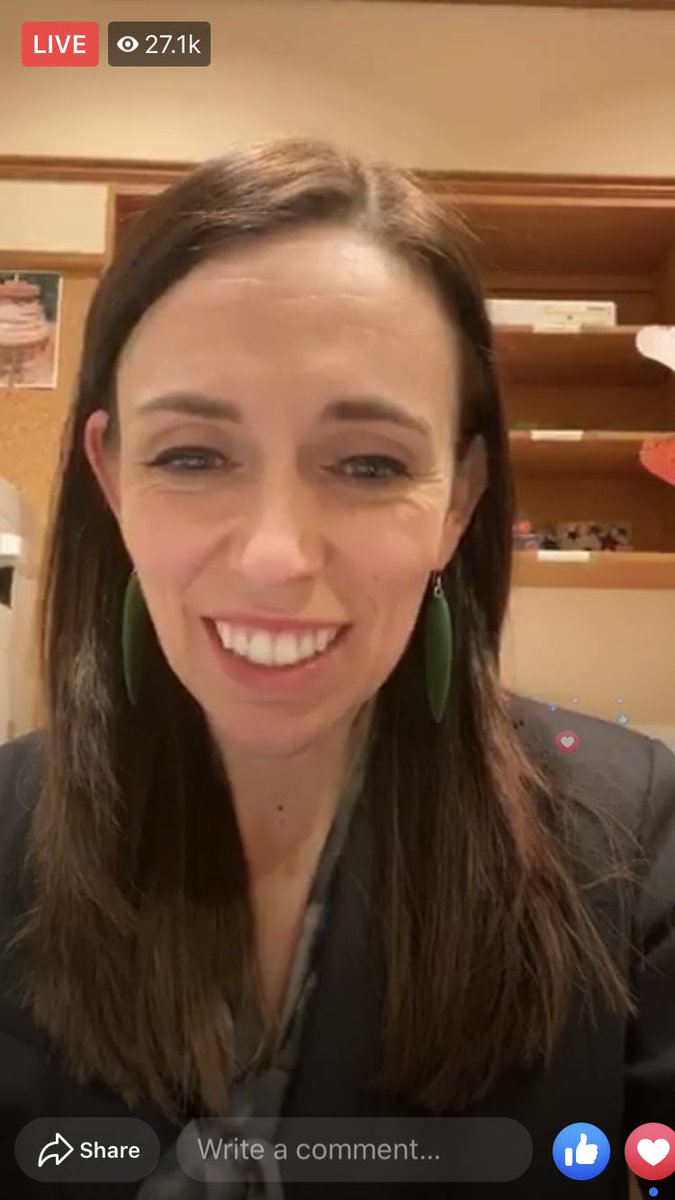 Jacinda just did a real cute, short summary of today’s stand ups over Facebook live. It was pretty cute seeing all the lovely comments roll across my screen. No new information, I just thought we all needed the warm and fuzzy.