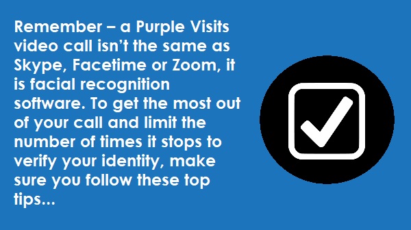 From talking with prisoners, families and  @PurpleVisits, we have some top tips for getting the most out of your video calls. Remember, Purple Visits video calls use facial recognition software. To limit the number of times it stops to verify your identity... (2/6)