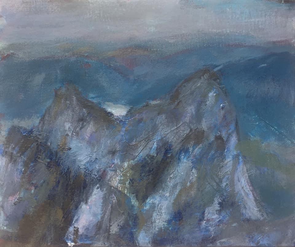 senses_art's tweet photo. Bugarach is shrouded in mystery and myth, and has drawn people in pilgrimage toward it for centuries. Captured by @GeralynMulqueen as part of the Making Marks 2020 Exhibition
#arte #burgarach #France #abstractart #irishartist #holymountain #magdelene https://t.co/wwnR9oIbYX