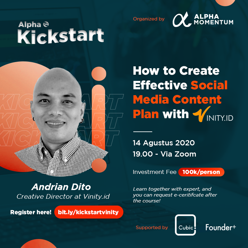 AlphaMomentum's tweet photo. Hello founders and entrepreneurs! Tau gak kalau implementasi Social Media itu penting bgt buat bisnis kalian? Ini infographicnya!

Maka dari itu, yuk ikut workshop kita tanggal 14 Agustus 2020 ini tentang Social Media. Daftar disini yaa https://t.co/TKKS9f5Vvw https://t.co/FWqlL6ZcIo