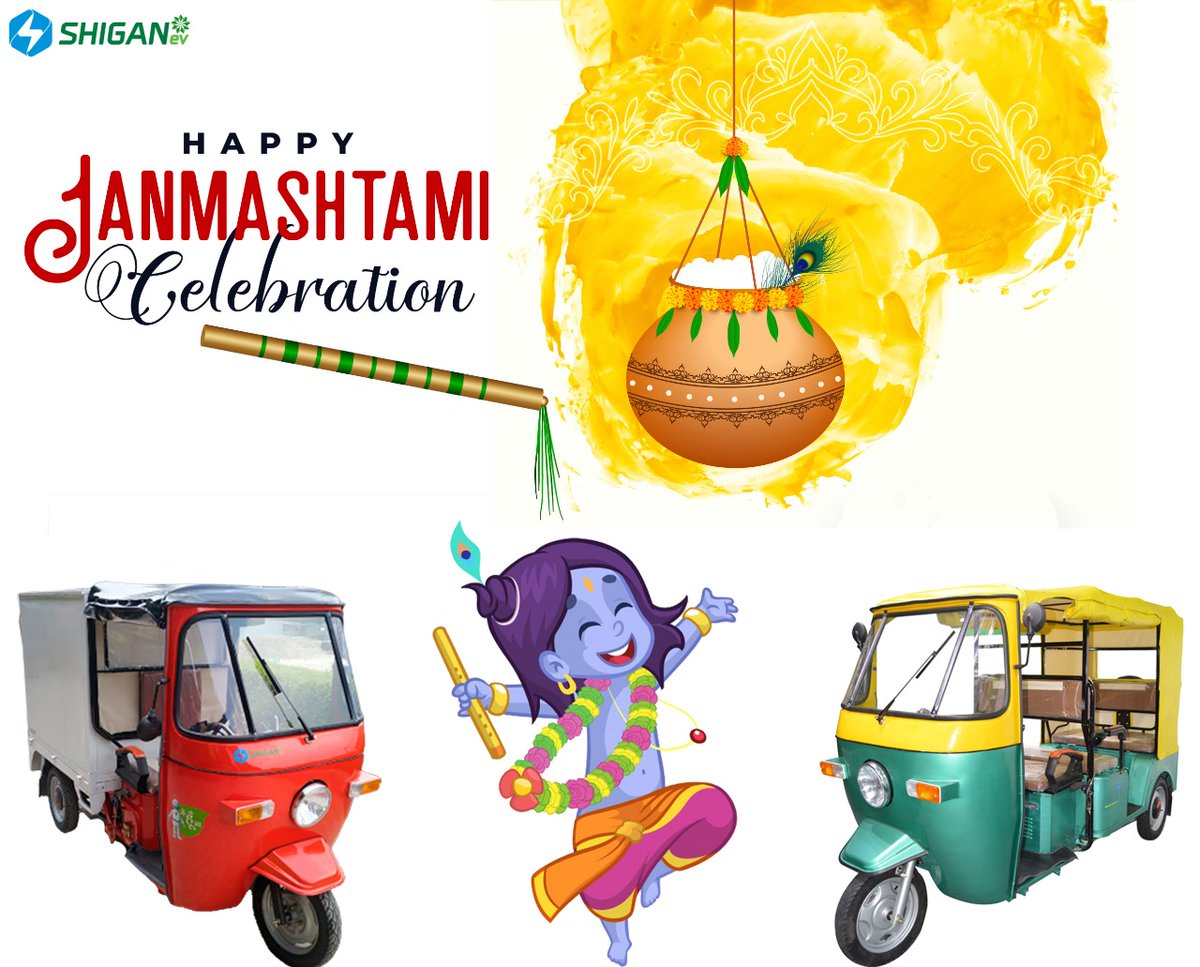 greenrickshigan's tweet photo. Happy Janmashtami to all
#ElectricVehicles #Greenindia #KrishnaJayanthi #जन्माष्टमी #India #ElectricCars #ElectricVehicle #greenenergy https://t.co/9gGDRoN02S