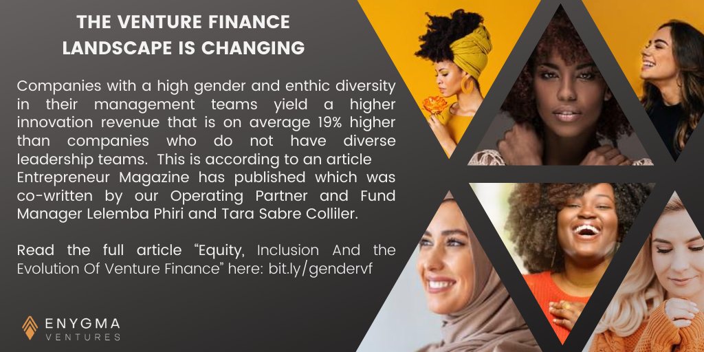 Read how the venture finance landscape is changing in this <a href="/Entrepreneur/">Entrepreneur</a> article - bit.ly/gendervf co-written by our Operating Partner &amp; Fund Partner Lelemba Phiri and <a href="/AffinitiVC/">Affiniti VC</a>'s Tara Sabre Collier. <a href="/Lelemba/">Lelemba C Phiri</a> <a href="/AfriTrustGroup/">Africa Trust Group</a> #investing #womensmonth2020 #startups #work