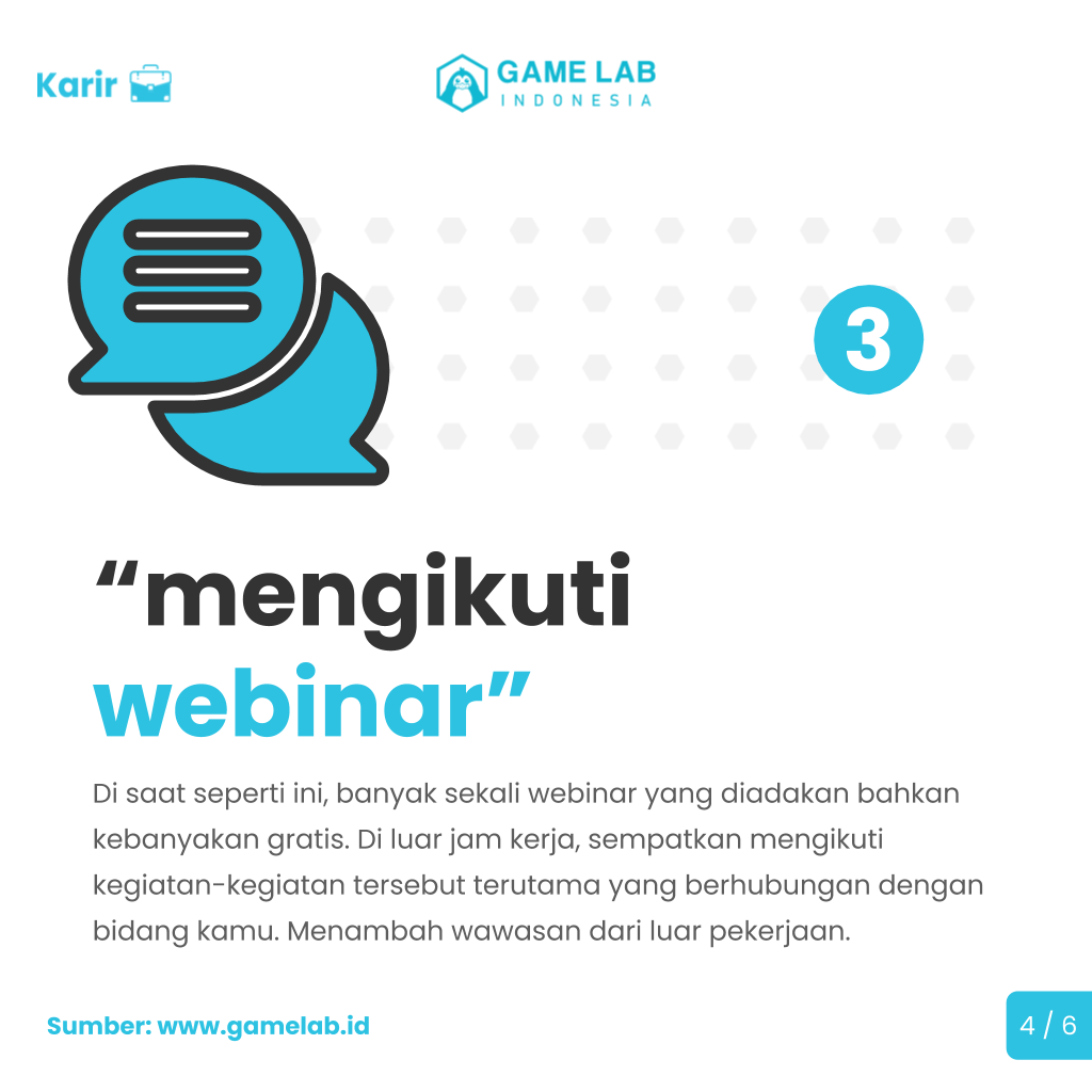 GameLabID's tweet photo. Membangun dan meningkatkan karir di dunia kerja menurut kalian gimana? Susah ngga?
.
Kalau masih bingung caranya, nih mimin kasih tipsnya
.
Mau tips seputar karir dan dunia kerja? Jangan lupa follow @gamelab.id 👆
.
#karir #lowongankerja #pelatihan #career #job #kerja https://t.co/exUhM4FXjW