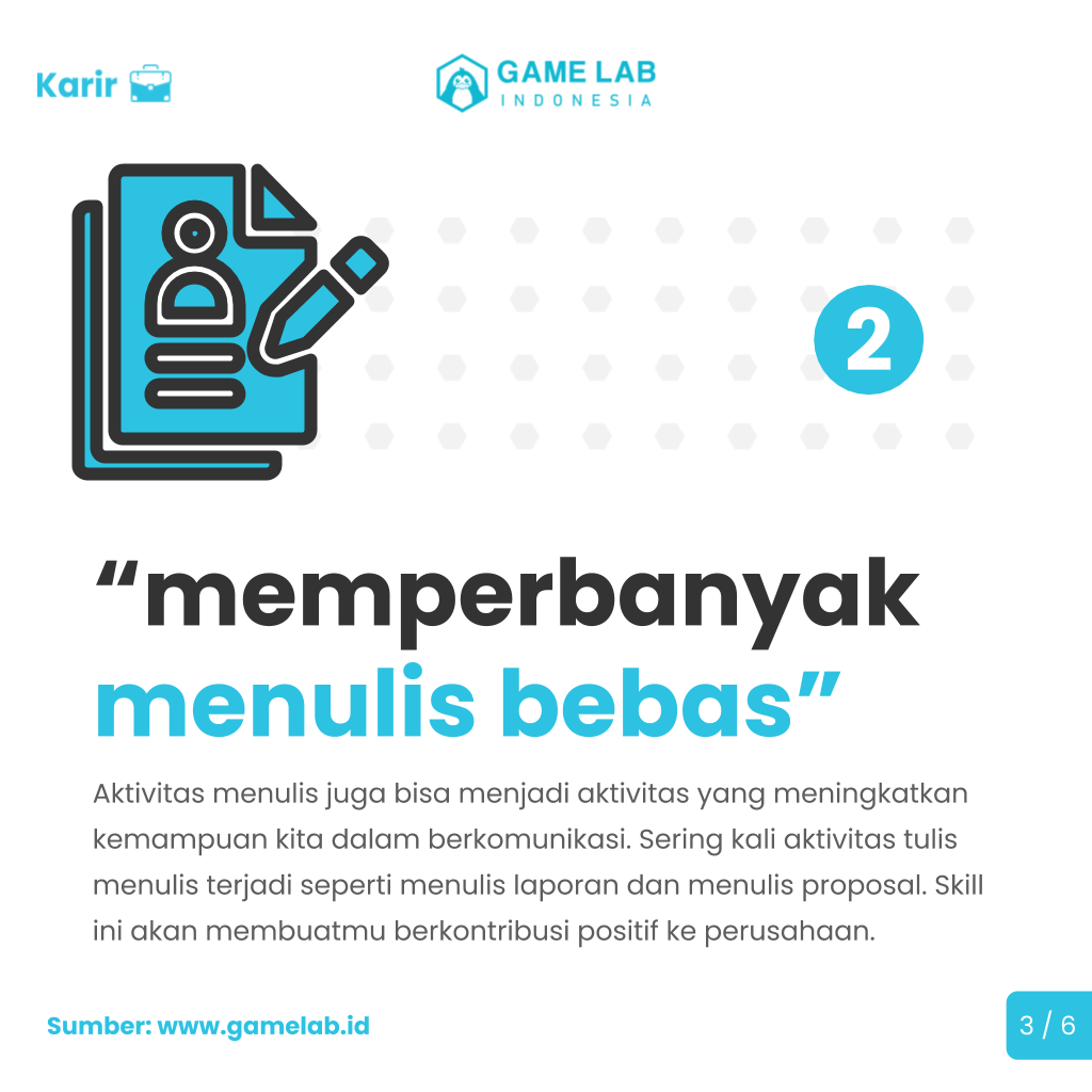 GameLabID's tweet photo. Membangun dan meningkatkan karir di dunia kerja menurut kalian gimana? Susah ngga?
.
Kalau masih bingung caranya, nih mimin kasih tipsnya
.
Mau tips seputar karir dan dunia kerja? Jangan lupa follow @gamelab.id 👆
.
#karir #lowongankerja #pelatihan #career #job #kerja https://t.co/z6o4r4NJrA