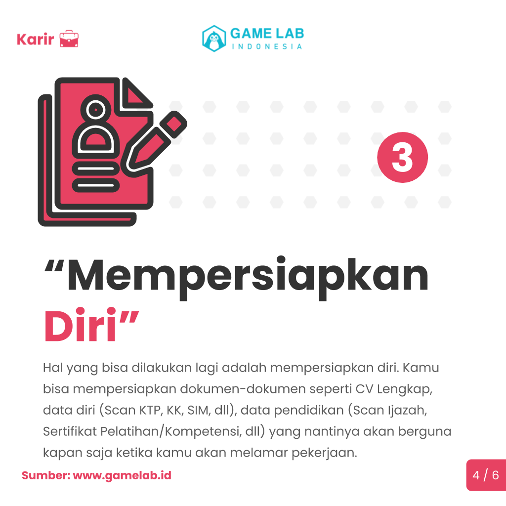 GameLabID's tweet photo. Seperti mencari lowongan kerja yang sesuai dengan minat dan keahliannya, menentukan target perusahaan, mempersiapkan dokumen, meningkatkan skill dan kompetensi
.
#pelatihansemarang #pelatihankomputer #magang2020 #magangonline #kerjaonlineindonesia #kerjaonliendarirumah https://t.co/3igc3HdSID