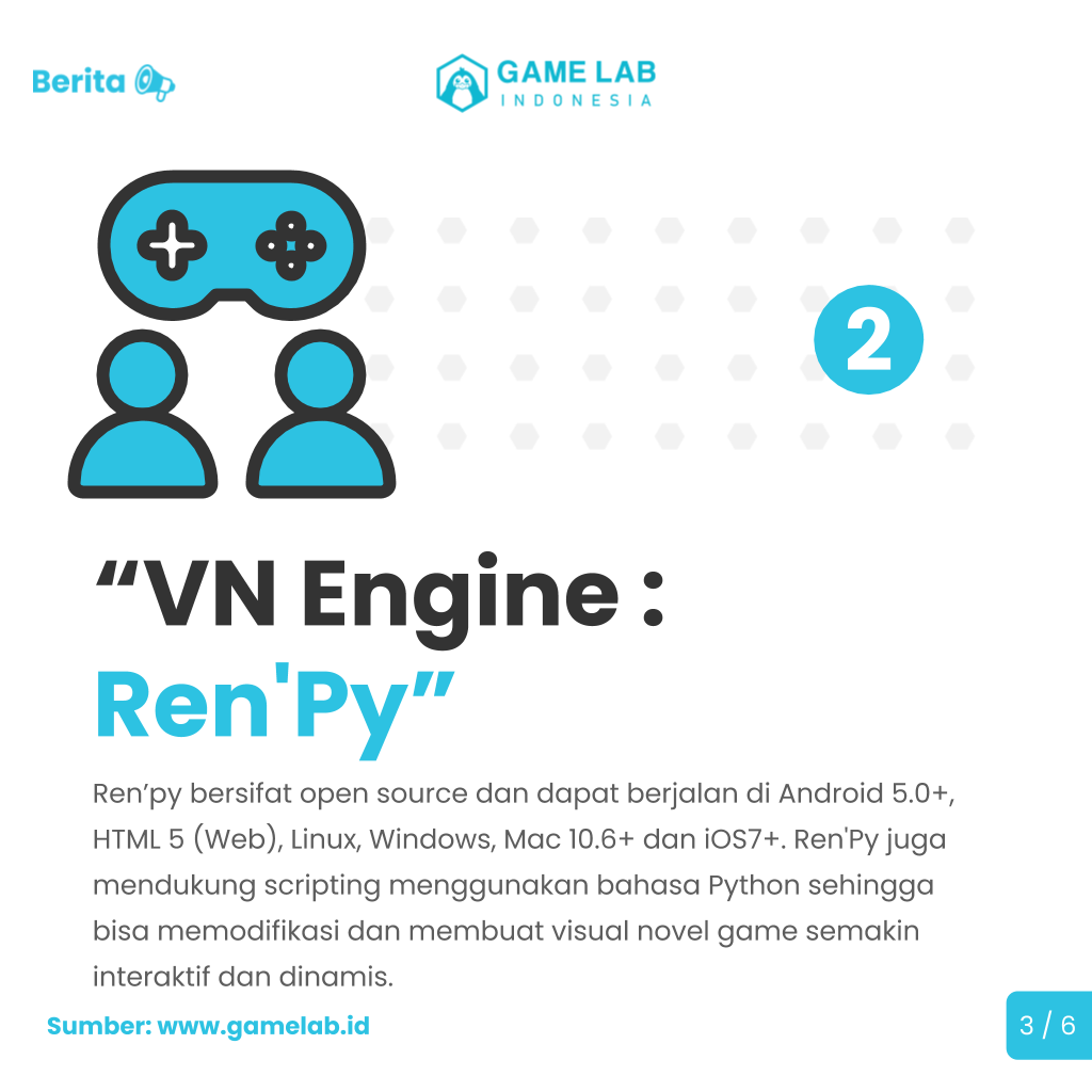 GameLabID's tweet photo. Menulis cerita bisa sangat menyenangkan. Apalagi jika cerita yg dibuat bisa lebih interaktif dan kreatif
.
Kalian bisa lho membuat cerita yang kalian buat menjadi lebih interaktif dan kreatif dengan menggunakan Visual Novel Engine ini lho https://t.co/cZNjI4IaRN