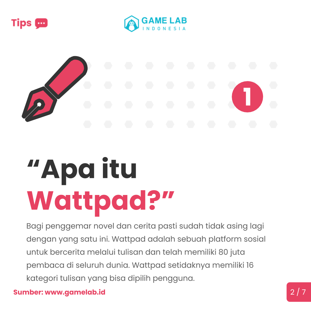 GameLabID's tweet photo. Suka menulis di Wattpad, selain bisa untuk menyalurkan hobi ternyata juga bisa menghasilkan pundi-pundi uang
.
Wattpad saat ini memiliki sekitar 80 juta pengguna. Karya kamu di Wattpad bisa jadi di lirik oleh produser film atau publiser terkenal
.
#wattpadstorywriter #wattpadtips https://t.co/emSrmX8ZAn