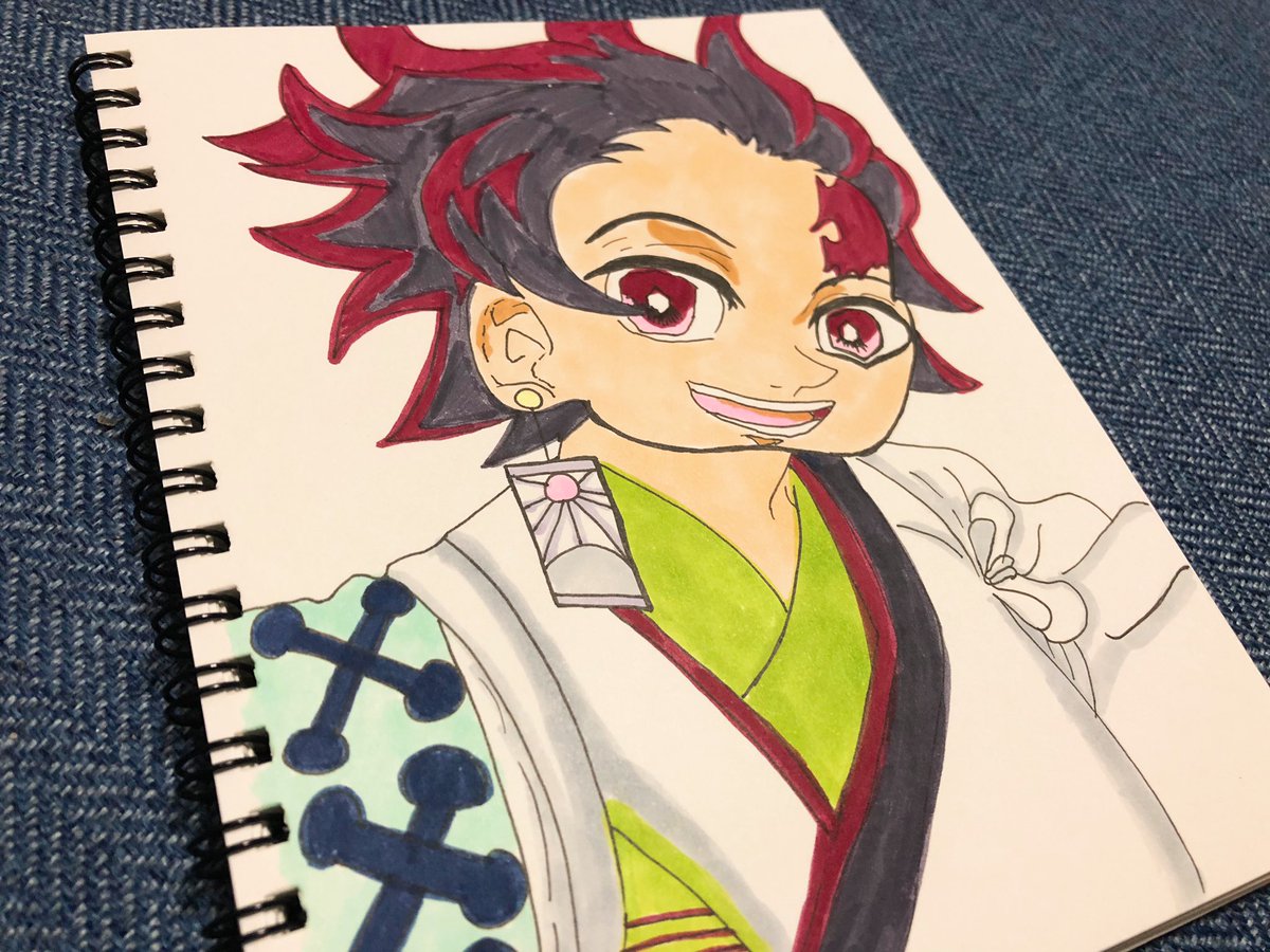 SamahikaB's tweet photo. COPIC作品④

「竈門炭次郎」

顎の形を間違えてしまったけど、下書きなしにしては及第点かなぁ？笑

1ミリでもいいねと思ったら❤️orリツイート(^^)笑笑

#鬼滅の刃 #イラスト #模写
#鬼滅の刃絵描きさんと繋がりたい  
#鬼滅の刃好きな人と繋がりたい 
#いいねした人全員フォロー
#竈門炭次郎 https://t.co/ApYgOhkxgF