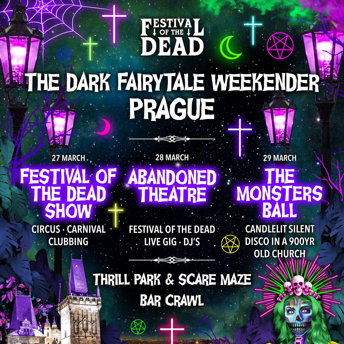 FestofDead's tweet photo. Join us in the Gothic Capital of Europe for a 3 day party adventure in Prague 🏰😈 

Register today - https://t.co/vrYcWlrG5X ☠️ https://t.co/xE5xECSGtr