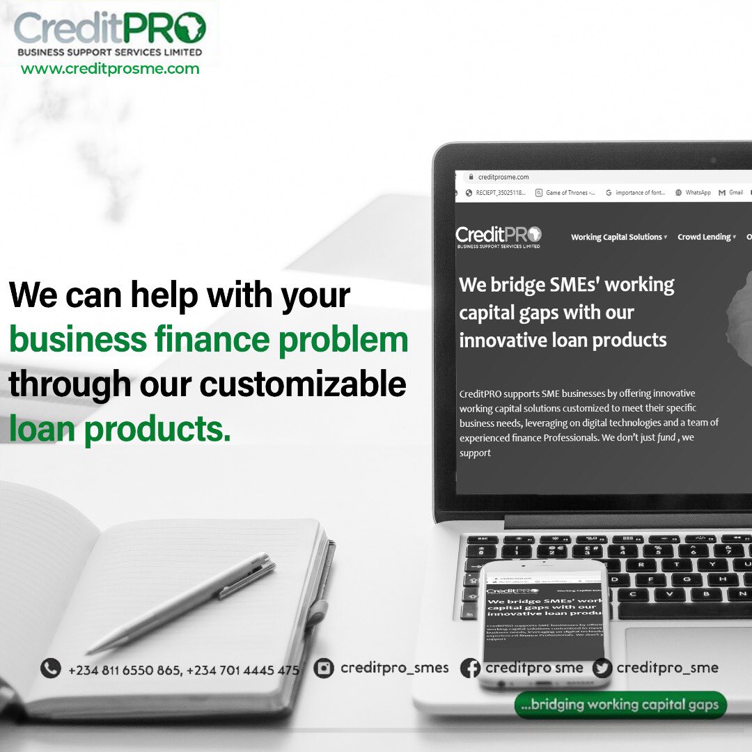 creditprosmes's tweet photo. Every business has its specific need. @sme_creditpro, we ensure that you get innovative working capital solutions customized for your business finance problem.
#thinkcreditpro #wedontjustfundwesupport #quickloan #businessloan #SMEs #workingcapitalsolution #loan #creditprosme https://t.co/Akd9AmPBsA