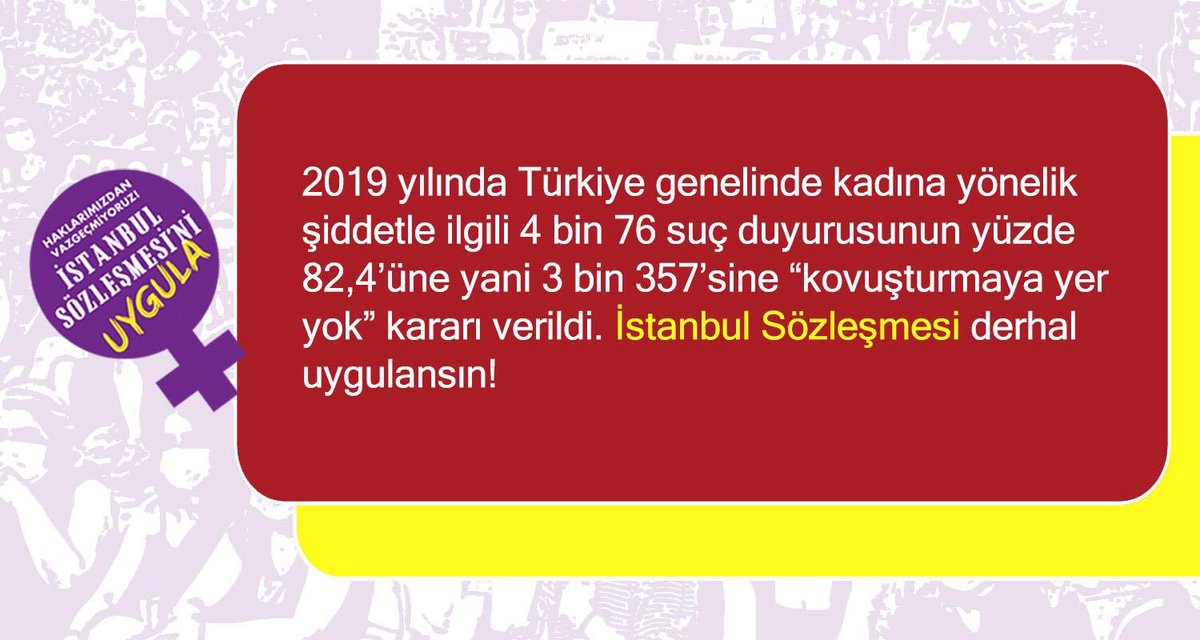 Kadınların İstanbul Sözleşmesini savunmalarına erkek devlet şiddetle karşılık verirken aynı zamanda katledilen, şiddet gören ,cinsel istismara uğrayanların faillerini koruyor. SUSMUYORUZ, KORKMUYORUZ, İTAAT ETMİYORUZ!
#PazarlıkKonusuDeğil #İstanbulSözleşmesiYaşatır