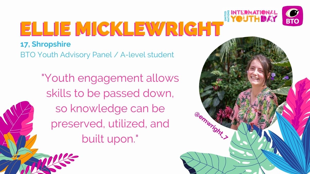 Youth Advisory Panellist,  @emwright_7 says: "Youth engagement is vital to safeguard the future of conservation and allows skills to be passed down through the generations. For me, the panel provides a platform through which we can start to catalyze a positive change."