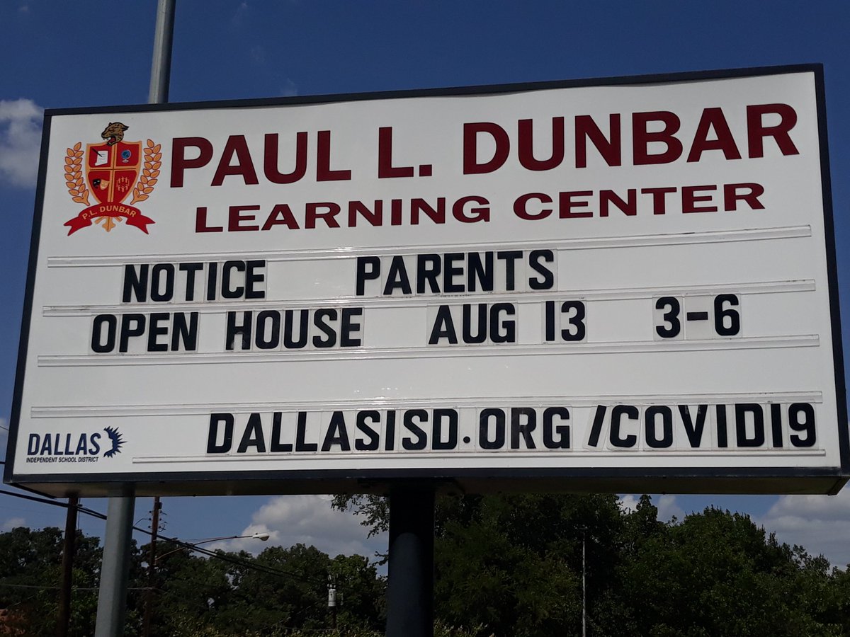 We will have our open house on August 13, 2020 from 3:00PM-6:00PM. @dallasschools @dallasisdparent @AttendanceDISD @FrazierRevital @MLKCCDallas