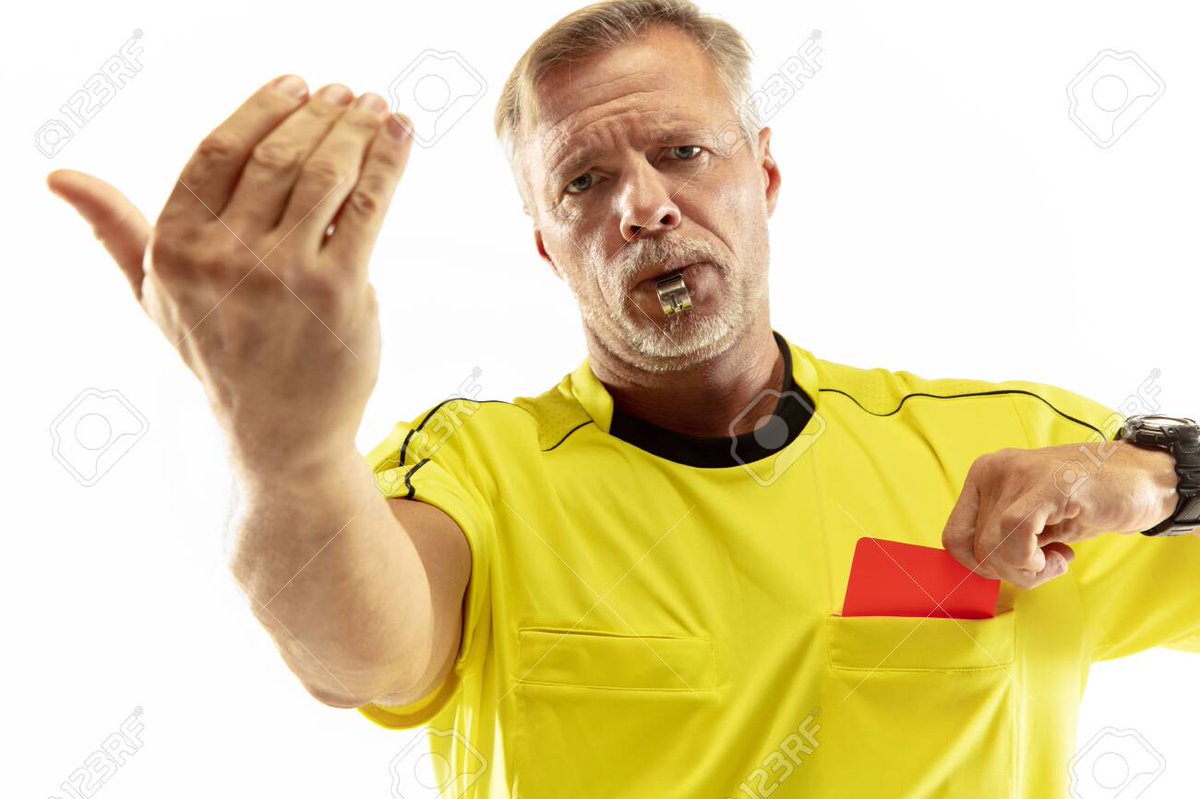 Most Likely Reasons for Red Cards in Stock Photos:No.1: "Something's been said"