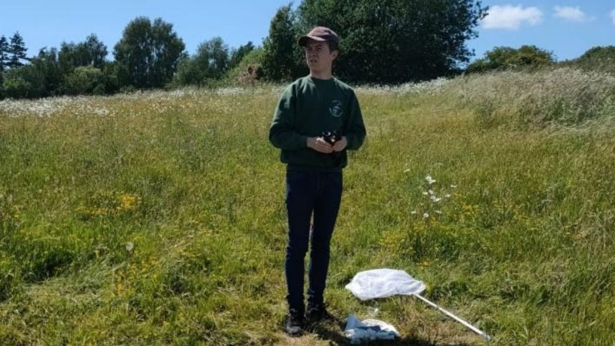Over at the  @OpenUniversity, 22yo  @mrlewismitchell is doing a part-time degree in Environmental Science. He's hoping to get into a career in ecology or environmental consultancy. He's also a keen birdwatcher, moth'er and all-round naturalist.