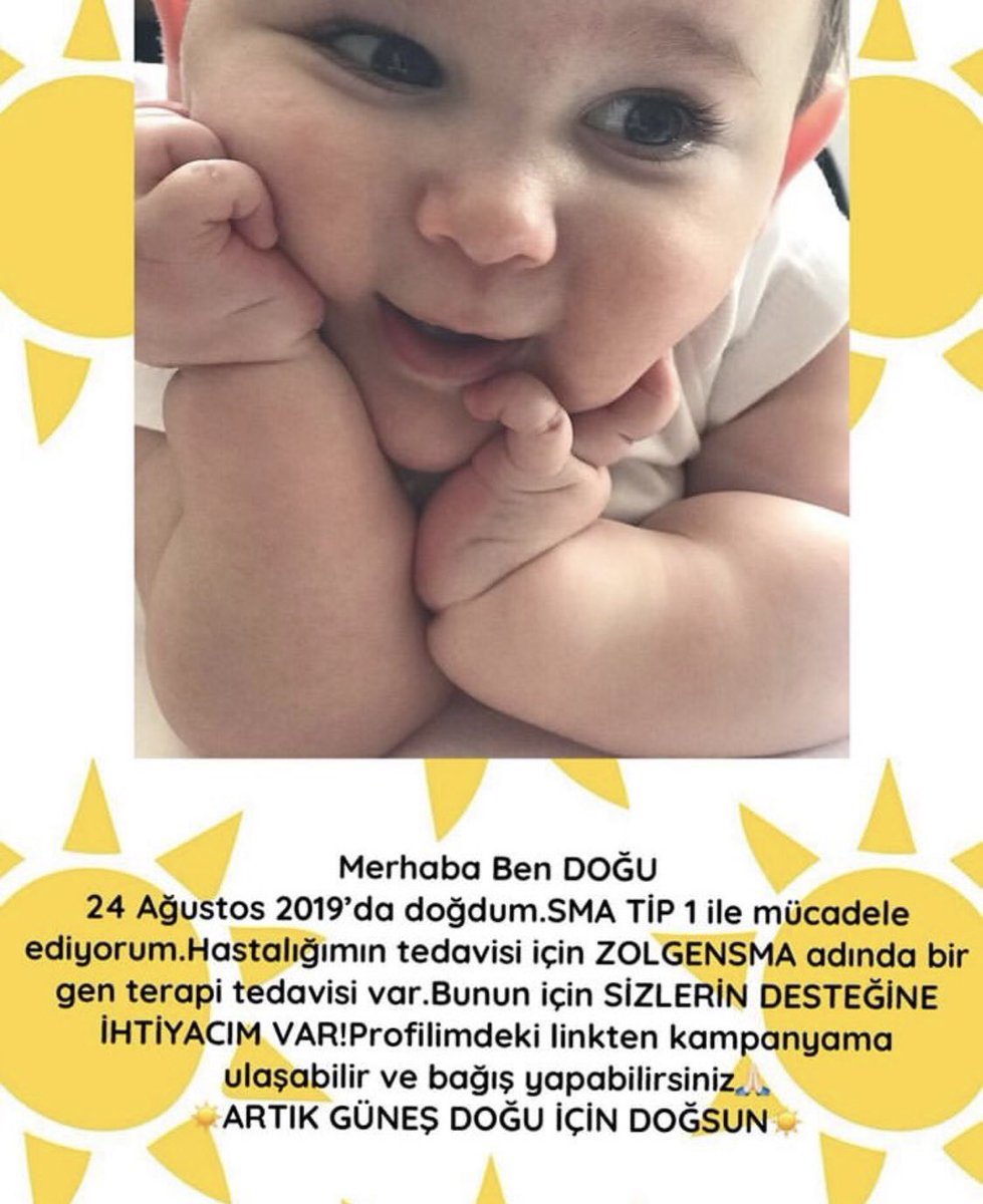 cmltan's tweet photo. @DoguSma #DoğuSMAileSavasıyor .. Zolgensma gen terapisi.. İ need your support to succeed.. BAĞIŞ İÇİN.. FOR DONATİON ..   https://t.co/iJhSukUAHa @EmineErdogan @ZehraZumrutS @fuatoktay @AvOzlemZengin @BY @cbabdullahgul @RTErdogan @omerrcelik @fahrettinaltun @drfahrettinkoca https://t.co/vqNyOT1SIL